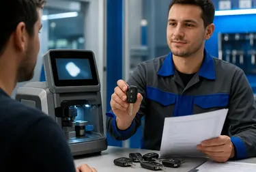 Chaveiro em Itaboraí fabricando uma chave codificada.